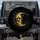 Gold Crescent Moon Skull Stars - Cosmic Night Decor Gift for Mystery Lover Spare Tire Cover - 1
