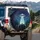 Flying Saucer UFO Tractor Beam Forest Night Sky - Space Lover Travel Gift Spare Tire Cover - 3