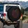 Crimson Howling Wolf Head Rock Formations - Wildlife Lover Gift Spare Tire Cover - 3