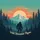 Bigfoot Wild Mountain Thyme Forest Snow Mountain Orange Sun - Outdoor Lover Gift Spare Tire Cover - 6