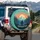 Bigfoot Wild Mountain Thyme Forest Snow Mountain Orange Sun - Outdoor Lover Gift Spare Tire Cover - 3