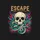 Cracked Weathered Skull Viper Snake Escape From Your Safe Place - Distinct Defiant Decor Spare Tire Cover - 6