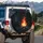 Campfire Flames Logs Evergreen Trees - Outdoor Lover Gift Spare Tire Cover - 3