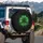 Green Four-Leaf Clover Organic Vines Midnight Black - Good Luck Charm Gift Spare Tire Cover - 3