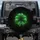 Green Four-Leaf Clover Organic Vines Midnight Black - Good Luck Charm Gift Spare Tire Cover - 1