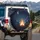 Campfire Mountain Moon Stars Night Sky - Outdoor Adventure Gift Spare Tire Cover - 3