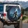 Bigfoot Sasquatch UFO Night Sky Forest - Legendary Creature Gift Spare Tire Cover - 3