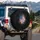 Distressed American Flag Thin Blue Line - Patriotic Vehicle Decor for Law Enforcement Families Spare Tire Cover - 3