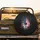 Distressed American Flag Thin Blue Line - Patriotic Vehicle Decor for Law Enforcement Families Spare Tire Cover - 2