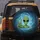 Friendly Green Alien Peace Sign Cosmic Adventure Gift Spare Tire Cover - 5