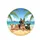 Four Dogs Tropical Beach Golden Sand Ocean - Dog Lover Summer Travel Gift Spare Tire Cover - 4