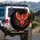 Fiery Phoenix Bird Spread Wings - Mythical Fantasy Lover Gift Spare Tire Cover - 4