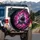 Menacing Shark Head Jaws Open Fuchsia Glow - Outdoor Adventure Gear for Drivers Spare Tire Cover - 3