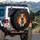 Brown White Rat Terrier Paws Extended Textured Burst Ripped - Dog Lover Gift Spare Tire Cover - 3