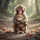 Baby Snow Monkey Hugging Orangutan Toy Forest Scene - Wildlife Lover Gift Spare Tire Cover - 6