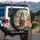 Baby Snow Monkey Hugging Orangutan Toy Forest Scene - Wildlife Lover Gift Spare Tire Cover - 3