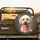 Fluffy Poodle Dog Head Pink Bandana Peaches Strawberries Foliage - Dog Lover Gift Spare Tire Cover - 2