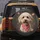 Fluffy Poodle Dog Head Pink Bandana Peaches Strawberries Foliage - Dog Lover Gift Spare Tire Cover - 5
