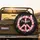 Floral Peace Sign Pink Butterfly Blossoms Deep Black Field - Nature Lover Gift for Outdoor Enthusiasts Spare Tire Cover - 2