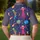 Cartoon Alien Golf Flying Saucer Abduction Planets Comet Stars - Sci-Fi Fan Gift Men's Polo Shirt - 5
