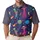 Cartoon Alien Golf Flying Saucer Abduction Planets Comet Stars - Sci-Fi Fan Gift Men's Polo Shirt - 1