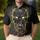 Black Skull Glowing Eyes Golden Fangs Lightning Molten Drips - Skull Lover Gift Men's Polo Shirt - 4