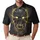 Black Skull Glowing Eyes Golden Fangs Lightning Molten Drips - Skull Lover Gift Men's Polo Shirt - 1