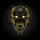 Black Skull Glowing Eyes Golden Fangs Lightning Molten Drips - Skull Lover Gift Men's Polo Shirt - 7