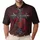 Gothic Metallic Cross Deep Red Roses Thorny Black Vines - Gothic Style Gift for Dark Romance Lover Men's Polo Shirt - 1