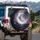 Luminous Crescent Moon Flying Birds Ocean Starry Sky - Celestial Home Decor Gift Spare Tire Cover - 3