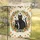 Black Cats Folk Cat Tapestry Botanical Wreath - Cat Lover Home Decor Gift Garden Flag - 5