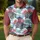 Japanese Pagoda Mountain Waterfall Maple Leaf Clouds - Asia Traveler Gift Men's Polo Shirt - 4
