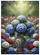 Sun Drenched Garden Chinoiserie Vase American Flag Hydrangeas - Independence Day Home Decor Gift Garden Flag - 6