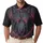 Fierce Cybernetic Tribal Wolf Head Red Eyes - Dark Fantasy Gamer Lifestyle Gift Men's Polo Shirt - 1