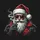 Smoking Santa Claus Sunglasses Red Hat White Beard - Christmas Holiday Season Gift for Dads Men's Polo Shirt - 7