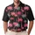 Pink Red Grey Palm Trees Orange Accents Black - Tropical Vacation Lifestyle Gift Men's Polo Shirt - 1