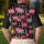 Pink Red Grey Palm Trees Orange Accents Black - Tropical Vacation Lifestyle Gift Men's Polo Shirt - 5