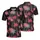 Pink Red Grey Palm Trees Orange Accents Black - Tropical Vacation Lifestyle Gift Men's Polo Shirt - 3