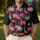 Pink Red Grey Palm Trees Orange Accents Black - Tropical Vacation Lifestyle Gift Men's Polo Shirt - 4