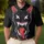 Monster Face Red Horns X Eyes Jagged Teeth Red Tongue - Monster Lover Gift Men's Polo Shirt - 4
