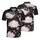 Organically Shaped Pink Clouds Cherry Blossom Petals White Dots - Lifestyle Gift Men's Polo Shirt - 3
