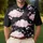 Organically Shaped Pink Clouds Cherry Blossom Petals White Dots - Lifestyle Gift Men's Polo Shirt - 4