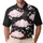 Organically Shaped Pink Clouds Cherry Blossom Petals White Dots - Lifestyle Gift Men's Polo Shirt - 1