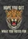 Snarling Leopard Hope You Get What You Voted For - Political Statement Gift Garden Flag - 6