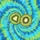Kiwi Fruit Halves Heart Tie-Dye Swirl - Outdoor Adventure Gift Spare Tire Cover - 6