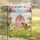 Pink Barn Farm Animals Wildflower Meadow - Farmhouse Home Decor Gift for Animal Lover Garden Flag - 5