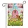 Pink Barn Farm Animals Wildflower Meadow - Farmhouse Home Decor Gift for Animal Lover Garden Flag - 3