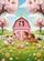Pink Barn Farm Animals Wildflower Meadow - Farmhouse Home Decor Gift for Animal Lover Garden Flag - 6