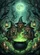 Spooky Ancient Witches Cauldron Crows Moonlit Scene - Halloween Home Decor Garden Flag - 6