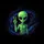 Neon Green Alien Peace Sign - SciFi Fan Gift for Space Lover Spare Tire Cover - 6
